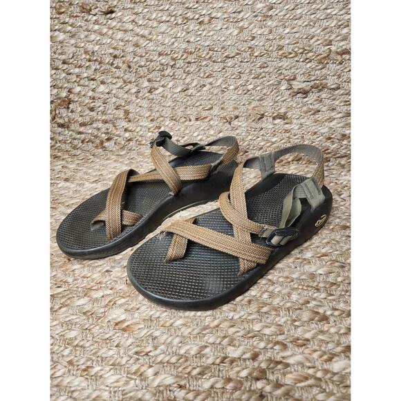 Chaco Mens Brown Strap Vibram Sole Hiking Sandals Size 13 Summer Beach main image 4